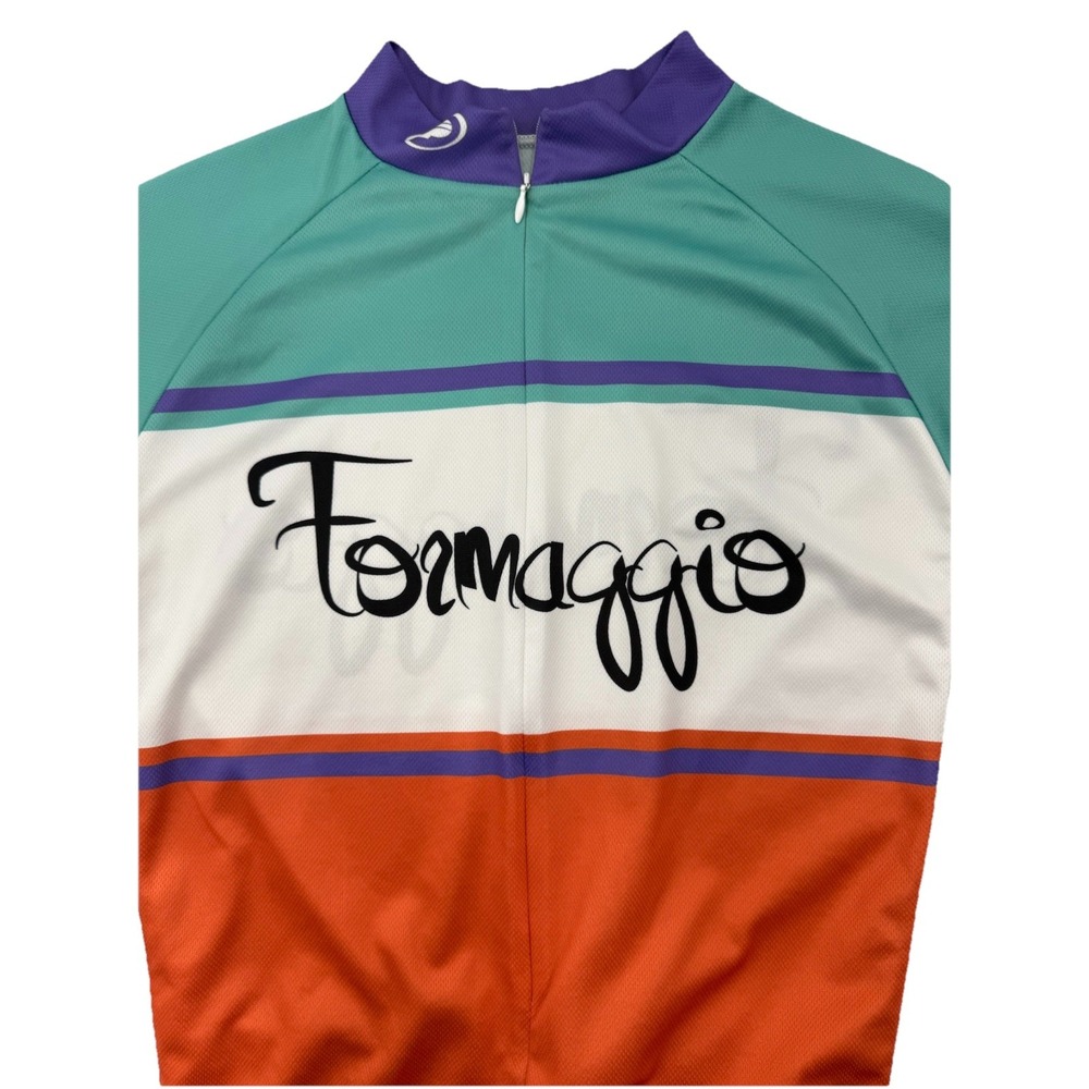 Performance Formaggio‎ Cycling Jersey Men's L Multicolor Short Sleeve Half Zip